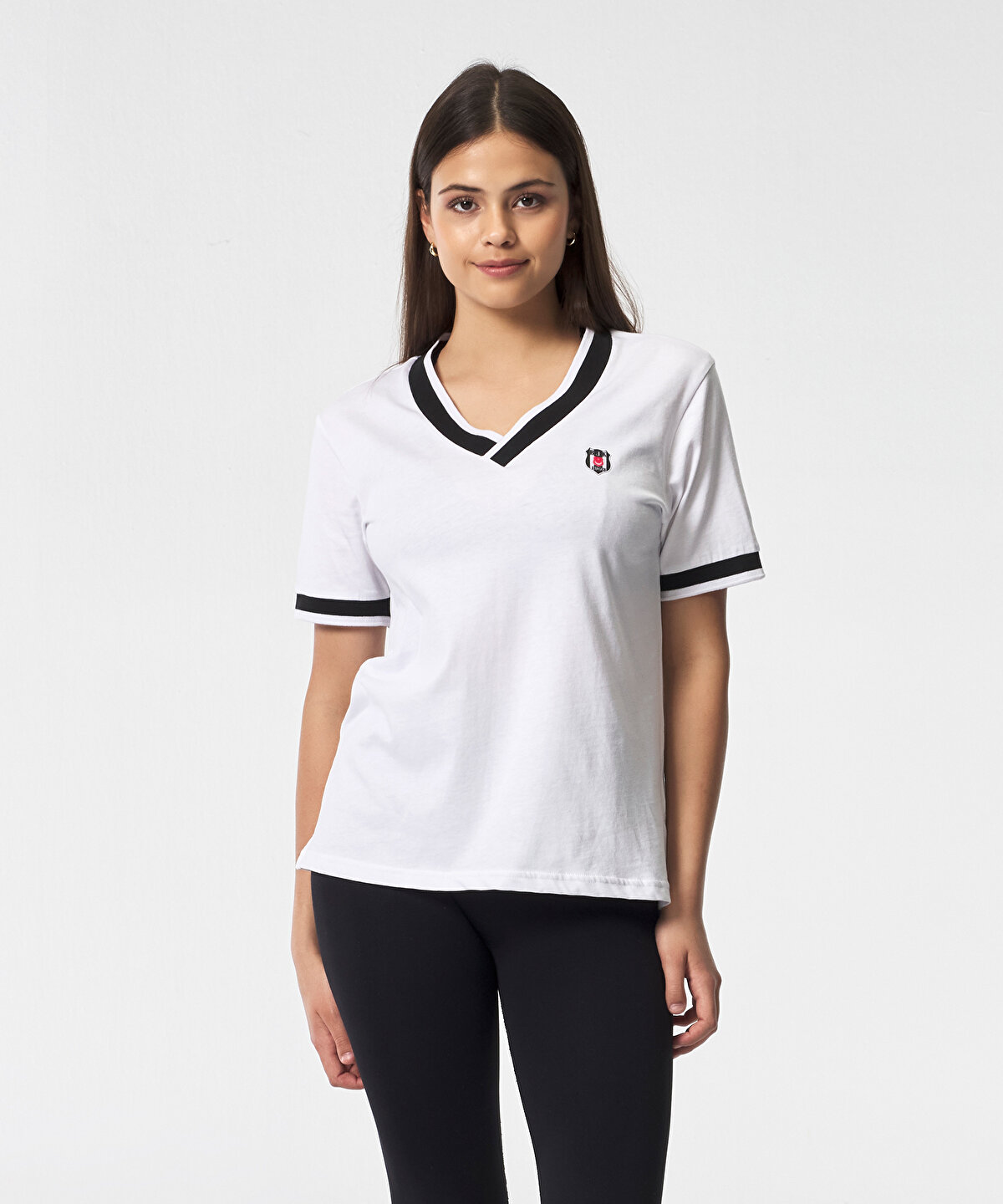 トップス andwang Check Ribbon Docking Tee White BEŞİKTAŞ KADIN T-SHIRT 8424167T3 4YİNFB030001-01 | Kartal Yuvası